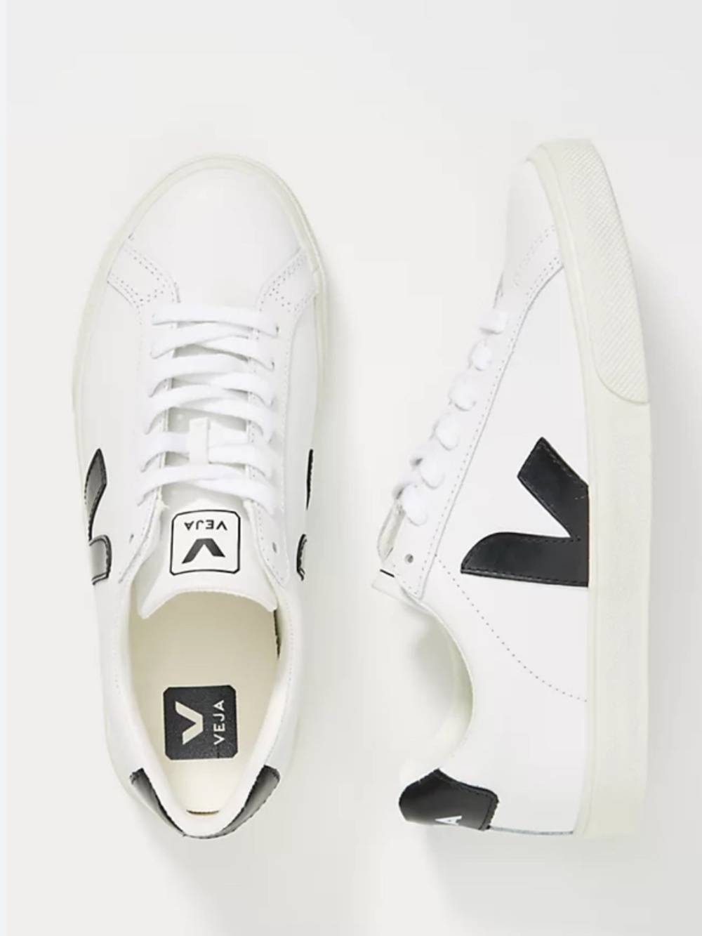 VEJA ESPLAR BLACK WHITE SNEAKER CLEAN GIRL OLD MONEY